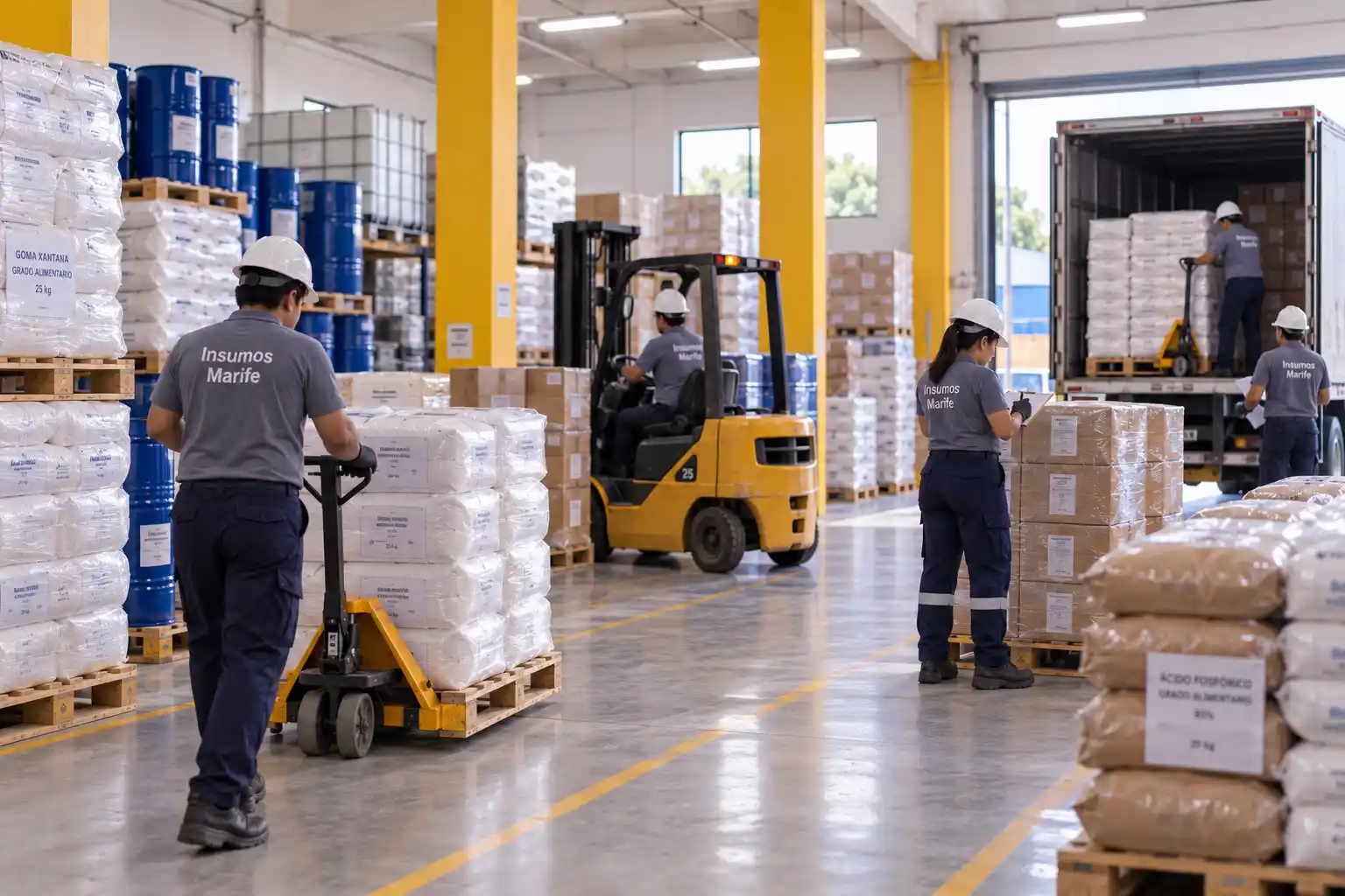 Almacén de Insumos Marife con distribución nacional de insumos para 4 industrias en Perú